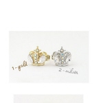 銀色滿鑽橢圓水鑽皇冠韓國款式戒指（JZ0015）