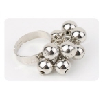 銀色閃亮圓珠子韓國款式戒指（1168）