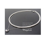 達子的春天珍珠閃鑽雙鏈條韓國款式項鏈(5305)