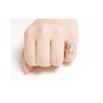 銀色可愛TOUS光面小熊韓國款式戒指(1072-1)